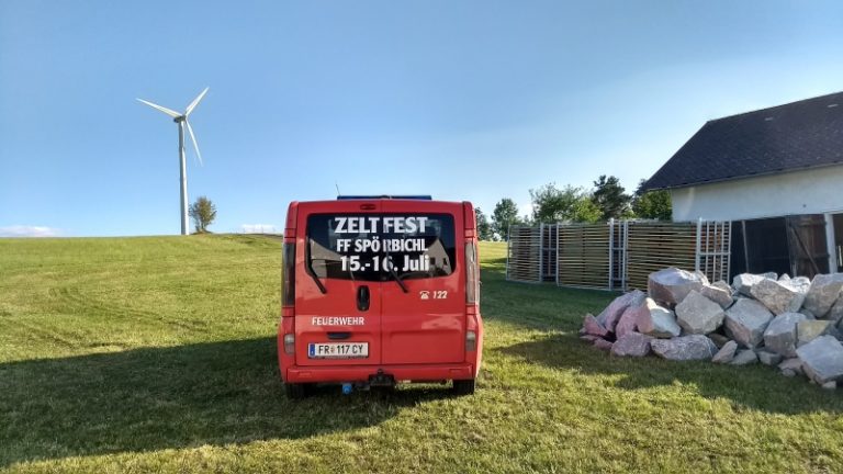 Die Zeltheizung ist immer dabei!
